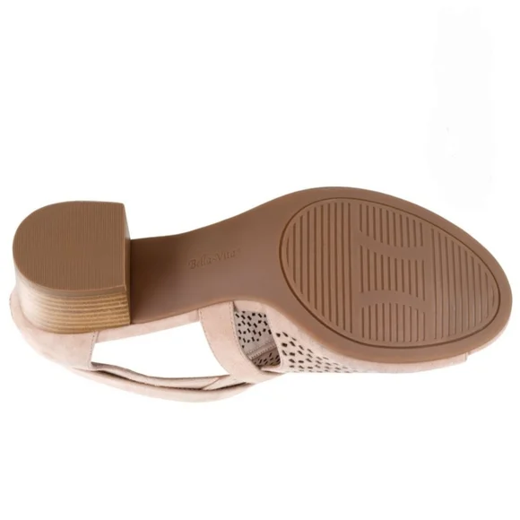 Bella Vita Tan Perforated Sandals 11W - Picture 5 of 8